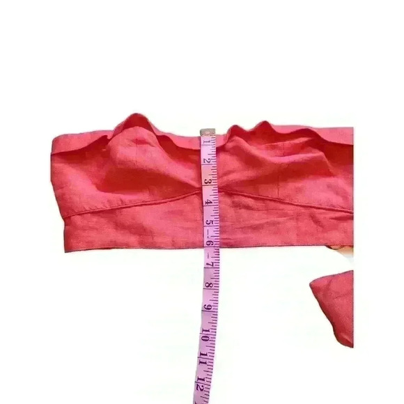 Maeve Anthropologie Red Linen Bustier Top Size Small NWT - Picture 9 of 9